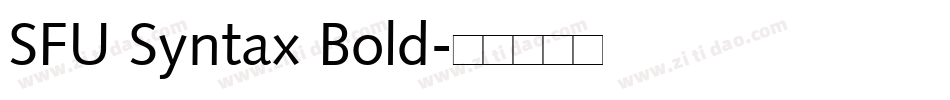 SFU Syntax Bold字体转换